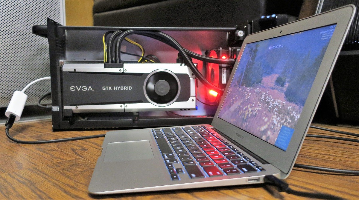 Gpu macbook. EGPU для MACBOOK. Внешняя видеокарта (EGPU). Макбук с внешней видеокартой. EGPU для ноутбука.