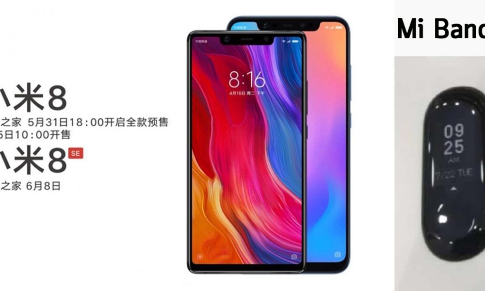 Xiaomi Mi 8 and Mi 8 SE and Mi Band 3