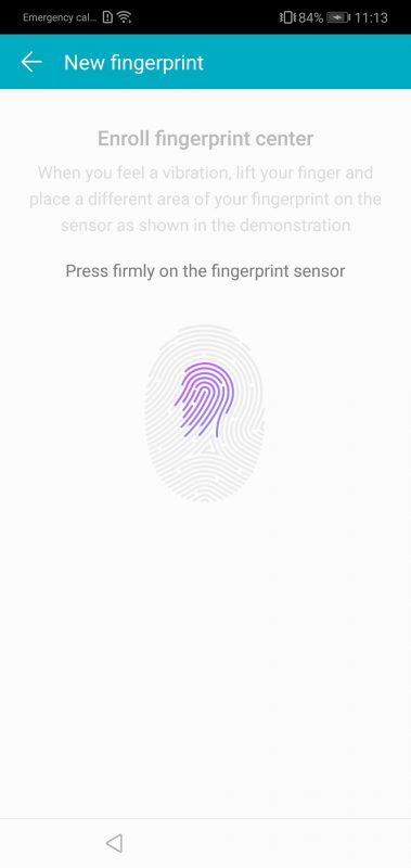 Honor 10 Ultrasonic Fingerprint Scan