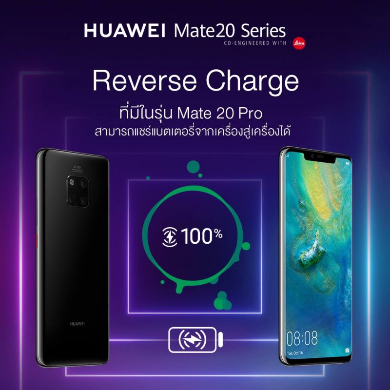 Wireless Reverse Charge ใน HUAWEI Mate 20 Pro