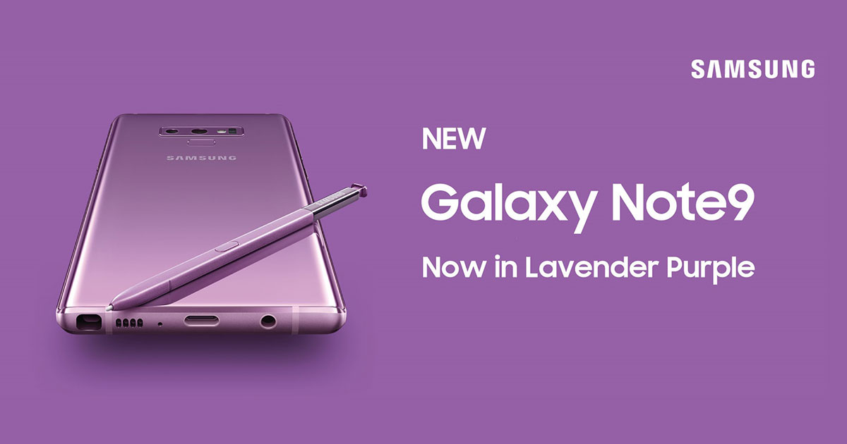 Samsung Galaxy Note 9 Lavender Purple